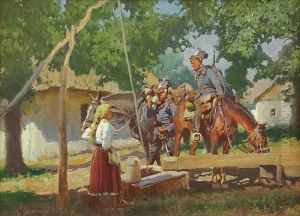 Ulani Przy Studni by Zygmunt Rozwadowski