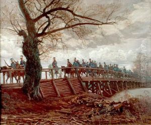 Przejscie Przez Most Na Styrze I Pulku Ulanow Legionow Polskich by Zygmunt Rozwadowski