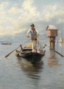 Barca Peschereccia Nella Lagunadi Venezia