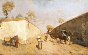 Mediterran Utcareszlet by Franz Leo Ruben