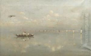 Early Morning On The Laguna, Venice by Franz Leo Ruben