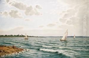 Sails On The Lake Balaton by Mark Rubovics