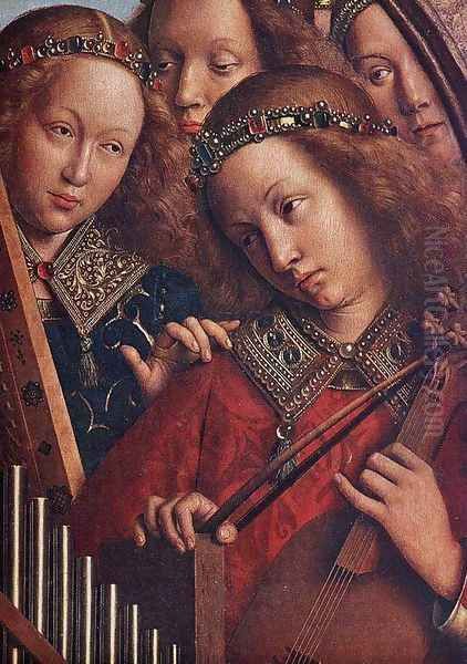 The Ghent Altarpiece- Angels Playing Music (detail 2) 1426-27 - view 1
