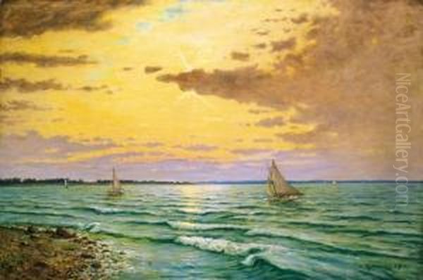 Sailing Boats On Lake Balaton (waving Lake Balaton) - view 1
