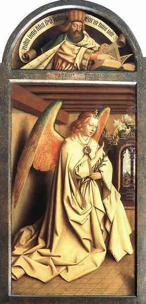 The Ghent Altarpiece- Prophet Micheas; Mary of the Annunciation 1432 - view 1