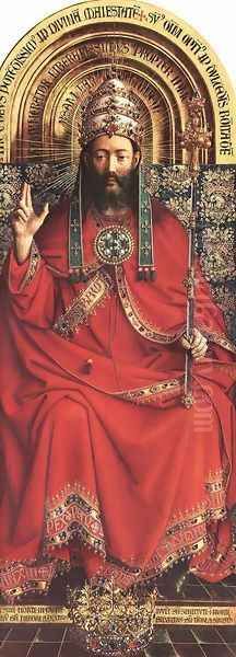 The Ghent Altarpiece- God Almighty 1426-27 - view 1