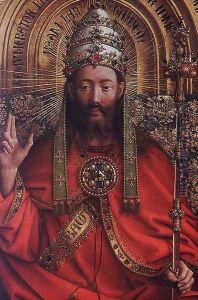 The Ghent Altarpiece- God Almighty (detail) 1426-27