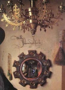 Portrait of Giovanni Arnolfini and his Wife (detail 3) 1434 by Jan Van Eyck
