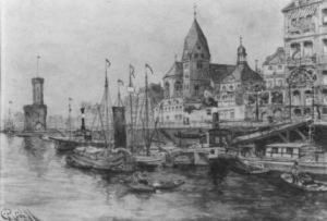 Blick Auf Koln Mit St.maria Lyskirchen Und Dem Malakoffturm by Carl Rudell