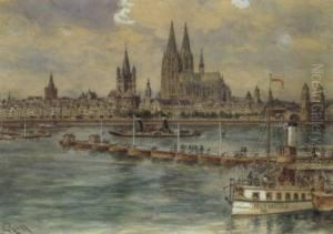 Blick Auf Koln Vom Deutzer Ufer Aus