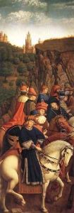 The Ghent Altarpiece- The Just Judges 1427-30 by Jan Van Eyck