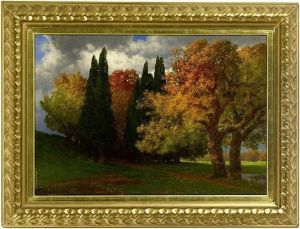 Herbstlandschaft Mit Waldchen by Hermann Rudisuhli