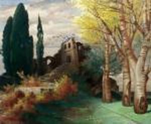 Ruine In Herbstlandschaft