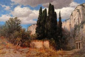 Landscape With Cypress Trees