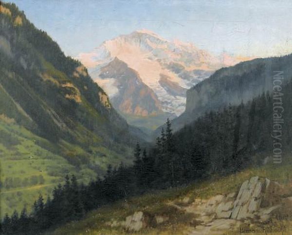 Jungfrau Im Alpengluhen - view 1