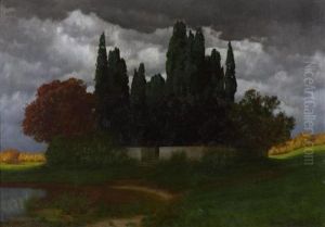 Baumgruppe In Landschaft.