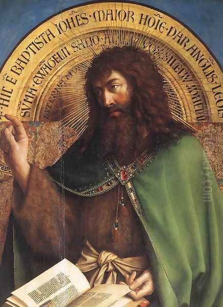 The Ghent Altarpiece- St John the Baptist (detail) 1425-29 - view 1