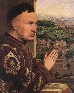 The Virgin of Chancellor Rolin (detail 3) 1435 by Jan Van Eyck
