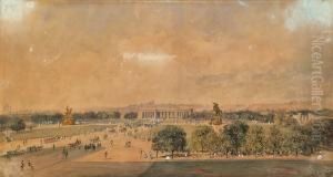 Blick Auf Den Heldenplatz In Wien by Rudolf Ritter von Alt