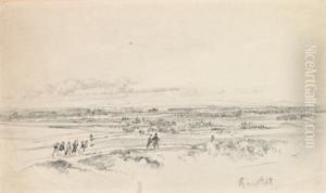 Panorama Mit Blick Uber Die Alte Donau by Rudolf Ritter von Alt