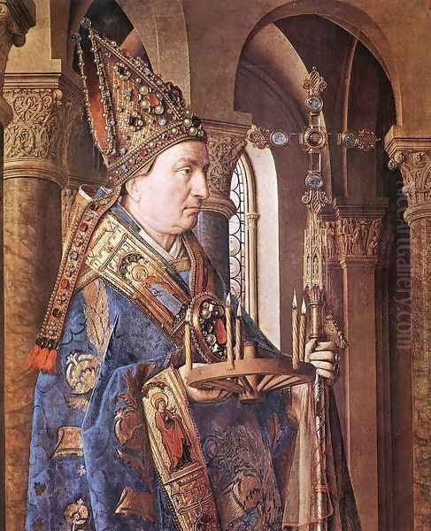 The Madonna with Canon van der Paele (detail 1) 1436 - view 1
