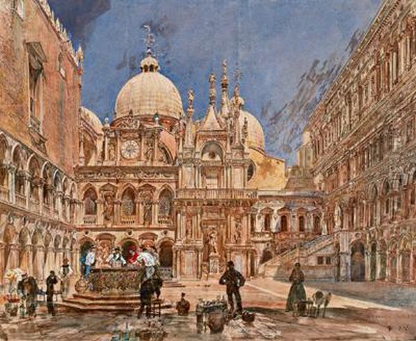 Cortile Del Palazzo Ducale A Venezia - view 1