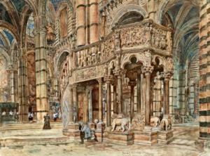 Veduta Dell""""interno Del Duomo Di Siena by Rudolf Ritter von Alt