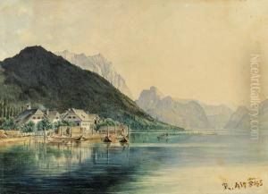 Traunsee Und Traunstein by Rudolf Ritter von Alt