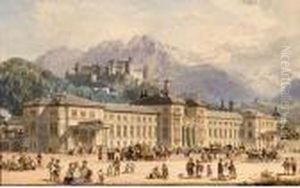 View Of Salzburg by Rudolf Ritter von Alt