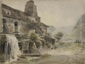 Landscape With A Mill by Rudolf Ritter von Alt