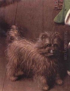 Portrait of Giovanni Arnolfini and his Wife (detail 6) 1434 by Jan Van Eyck
