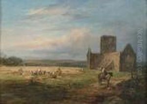 Harvesting The Field by Rudolf Ritter von Alt