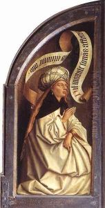 The Ghent Altarpiece- Erythraean Sibyl 1432 by Jan Van Eyck