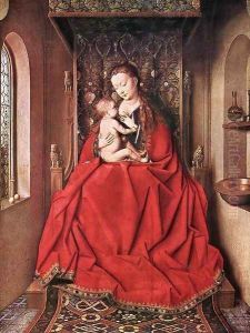 Suckling Madonna Enthroned by Jan Van Eyck