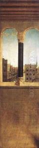 The Ghent Altarpiece- Arched Window with a View 1432 by Jan Van Eyck
