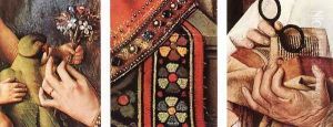 The Madonna with Canon van der Paele (details 2) 1436 by Jan Van Eyck