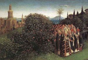 Portrait of Giovanni Arnolfini and his Wife (detail) 6 (2) by Jan Van Eyck