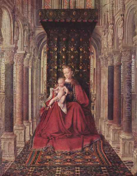 Marienplatz altar, Dresdner triptych, middle panel, Mary with child - view 1
