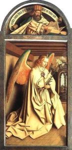 The Ghent Altarpiece Prophet Zacharias; Angel of the Annunciation by Jan Van Eyck