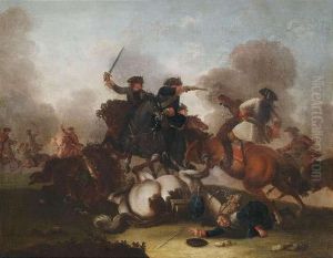 Cavalry Skirmish. by Georg Philipp Rugendas I