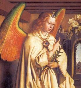 The Ghent Altarpiece Angel of the Annunciation (detail)
