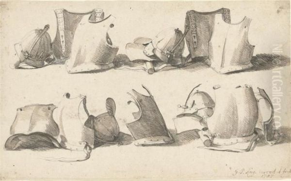 Studies Of Breastplates And Helmets - view 1