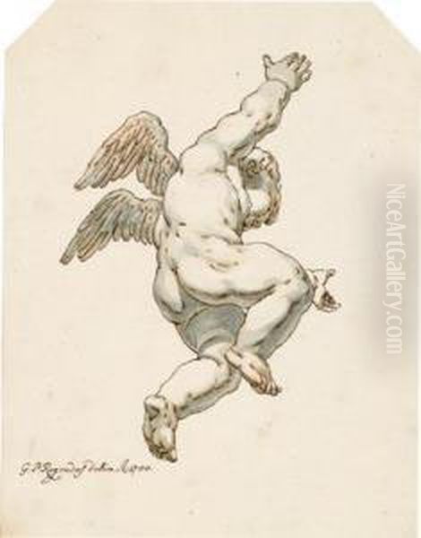 A Study Of A Winged Putto - view 1