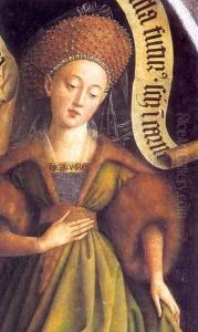 The Ghent Altarpiece Cumaean Sibyl (detail) by Jan Van Eyck