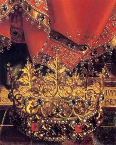 The Ghent Altarpiece God Almighty (detail) by Jan Van Eyck