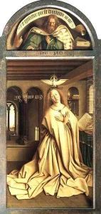 The Ghent Altarpiece Prophet Micheas; Mary of the Annunciation by Jan Van Eyck