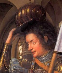 The Madonna with Canon van der Paele (detail) by Jan Van Eyck