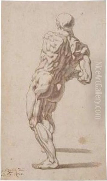 Study Of A Nude Man, Seen From Behind - view 1