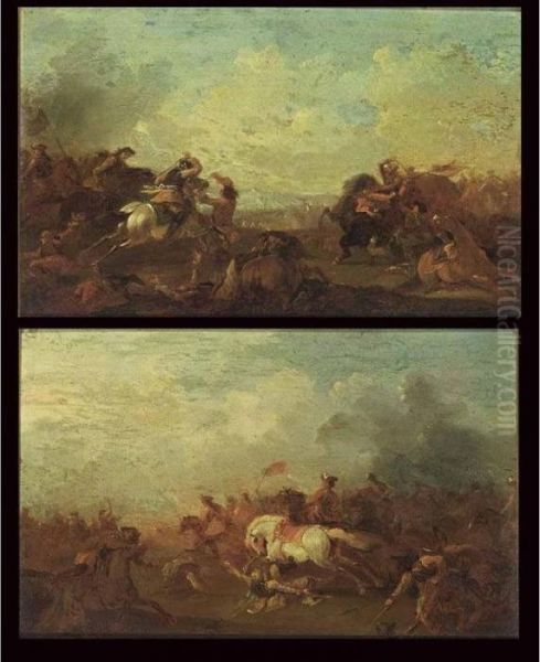 A Pair Of Cavalry Battles - view 1