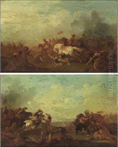 A Pair Of Cavalry Battles - view 1